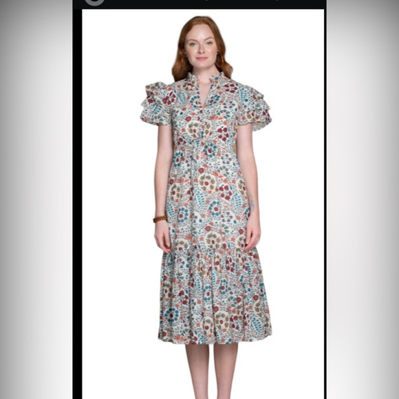 Olivia James the label Dresses & Skirts - Olivia James The Label Delia Pleated Maxi Sundress with Flutter Sleeves